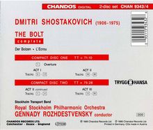 Dmitri Schostakowitsch (1906-1975): Der Bolzen op.27a (Ballettmusik), 2 CDs