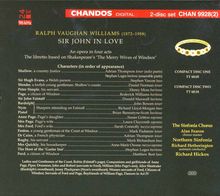 Ralph Vaughan Williams (1872-1958): Sir John in Love (Oper in 4 Akten), 2 CDs