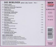 Die Berliner spielen Salonmusik Vol.1, CD