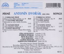 Antonin Dvorak (1841-1904): Biblische Lieder op.99 Nr.1-10, CD