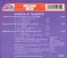 Bohuslav Martinu (1890-1959): Violinkonzerte Nr.1 &amp; 2, CD