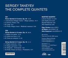 Serge Tanejew (1856-1915): Sämtliche Quintette, 2 CDs