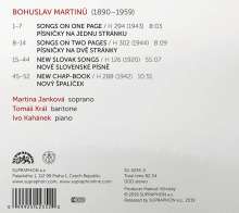 Bohuslav Martinu (1890-1959): Lieder, CD