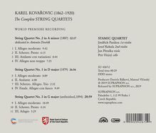 Karel Kovarovic (1862-1920): Streichquartette Nr.1-3, CD