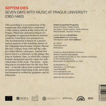 Septem Dies - Seven Days with Music at Prague University 1360-1460, CD