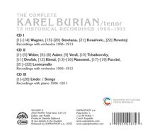 Karel Burian - Complete Recordings 1906-1913, 3 CDs