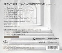 Frantisek Tuma (1704-1774): Vesperae de confessore, CD