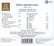 Johann Sebastian Bach (1685-1750): Ein Musikalisches Opfer BWV 1079, CD