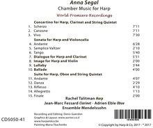 Anna Segal (geb. 1986): Kammermusik mit Harfe, CD