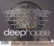 01. Claus Pieper - Passing Through  
02. Wanko x Tamini - I Never Knew This Feeling (Extended)  
03. Jan Blomqvist & Natascha Polké - Midnight Sun (Extended)  
04. Dennio, Kadance & Libua - You Don't Care (Extended)  
05. E-Lisa - Makes You Feel Good (Claus Pieper Remix)  
06. Merlin & Jamek Ortega - Can't Stop (Extended)  
07. Loft 15 A - Sansibar Vibes  
08. Marga Sol - Drifting Shadows  
09. Processing Vessel - Nordic Lights (Claus Pieper Edit)  
10. Zaven - Mind Dreams (Original Mix)  
11. Sunchain - Pulse (Original Mix)  
12. Darles Flow, Marga Sol - Echoes In The Night  
13. Eigenart - Fall For You  
14. Claus Pieper - Kaya (Vocal Edit)  
"deephouse" groß geschrieben, im Hintergrund Kopfhörer über einer Kugel.