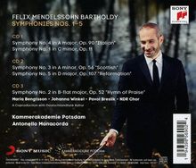 Felix Mendelssohn Bartholdy (1809-1847): Symphonien Nr.1-5, 3 CDs