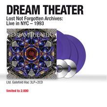 Dream Theater: Lost Not Forgotten Archives: Live In NYC 1993 (remastered) (180g) (Limited Edition) (Lilac Vinyl), 3 LPs und 2 CDs