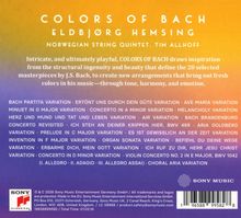 "COLORS OF BACH, ELDBJØRG HEMSING, Norwegian String Quintet, Tim Allhoff. Liste von Bach-Variationen und Stücken."