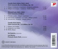 Camille Saint-Saëns und Édouard Lalo Cello-Konzerte. Solistin: Sol Gabetta. Dirigent: François-Xavier Roth. Sony-Logo oben rechts.