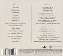 CD 1: NEUSTART, HERZ ÜBER KOPF, FEUERWERK. CD 2: HEART OVER HEAD, HERZ ÜBER KOPF (TKVR! Rework). Logos von Four Music und Sony Music.