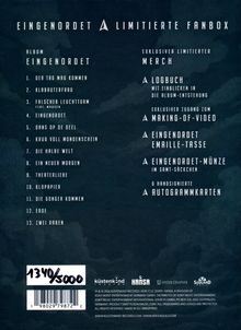 Limitierte Fanbox mit Album-Tracklist und exklusivem Merch, inklusive Logbuch, Video, Tasse, Münze, Autogrammkarten. 1340/5000.