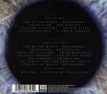 CD 1: REMASTER 2026. Titel wie SUN OF THE NIGHT, PATCHWORKS. CD 2: DEMOS 1997-1998. Ein großes Auge im Hintergrund.