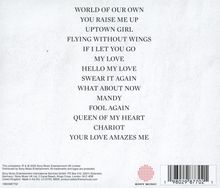 Liste von Songtiteln: "World of Our Own", "You Raise Me Up", "Uptown Girl", "Flying Without Wings" und weitere. Barcode unten.