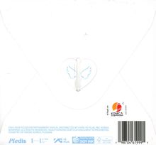 Unten: "Flash on", Barcode rechts, KOMCA-Logo. In der Mitte ein Herzsticker mit blauen Flügeln.