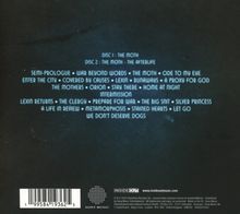 Titel und Tracks in blauer Schrift auf dunklem Hintergrund: "DISC 1: THE MOTH, DISC 2: THE MOTH - THE AFTERLIFE".