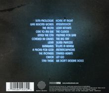 Liste von Titeln in zwei Spalten auf dunklem Hintergrund. Unten sind Logos von Sony Music und InsideOut.