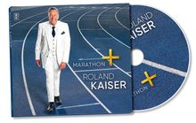 "Marathon" und "Roland Kaiser" stehen auf der Hülle eines Albums. Ein Mann im weißen Anzug läuft auf einer blauen Laufbahn.
