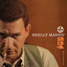 „SHELLY MANNE 234“ in großen Buchstaben, links ein Mann mit Zigarette. Oben rechts ein rundes Impulse!-Logo.