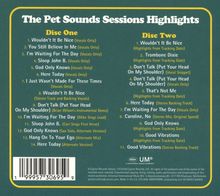 "The Pet Sounds Sessions Highlights" zeigt zwei Discs mit Liedtiteln und Anmerkungen wie "Vocals Only" oder "Alternate Version".