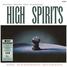 Texte: "music from the musical HIGH SPIRITS", "STEREO", "ORIGINAL RE-CUT", "JOE HARRIOTT QUINTET".  Glaskugel auf dunkler Fläche.