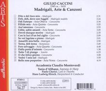 Giulio Caccini (1545-1618): Madrigali,Arie &amp; Canzoni, CD