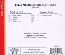 Felix Mendelssohn Bartholdy (1809-1847): Streichersymphonien Nr.9 &amp; 10, CD