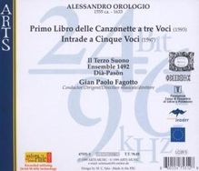 Alessandro Orologio (1555-1633): Primo Libro delle Canzonetta a tre Voci, CD