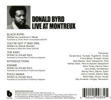 Donald Byrd (1932-2013): Live: Cookin' With Blue Note At Montreux 1973, CD