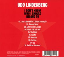 Udo Lindenberg: I Don't Know Who I Should Belong To, CD