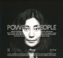 "POWER TO THE PEOPLE" steht groß über einem Porträt einer Frau. Darunter eine Songliste. Mercury-Logo unten.
