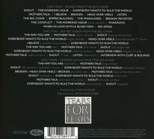 "Disc One - Songs from the Big Chair: Shout, The Working Hour, Everybody Wants to Rule the World. Logo: 'Tears for Fears'."