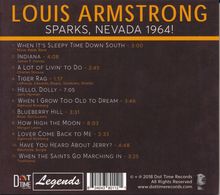 Louis Armstrong (1901-1971): Sparks, Nevada 1964!, CD