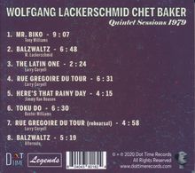Wolfgang Lackerschmid (geb. 1956): Chet Baker: Quintet Sessions 1979, CD