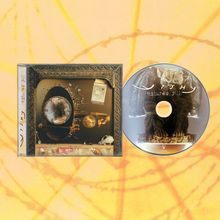 CD-Cover und CD mit den Texten "vishy", "nature's pill". Kunstvolles, dekoratives Design mit skulpturalem Element.