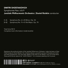 DMITRI SHOSTAKOVICH  
Symphonies Nos. 6 & 9  
Janáček Philharmonic Orchestra | Daniel Raiskin conductor  
[1-3] Symphony No. 6 in B Minor, Op. 54  
[4-8] Symphony No. 9 in E-flat Major, Op. 70  
Total time 58:13  
Complete track information inside booklet  
Experience the profound artistry...  
Lessig-Logo in der unteren Mitte.  