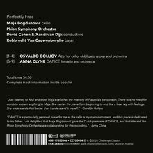 "Perfectly Free" oben, gefolgt von Künstler- und Orchesterangaben, darunter Werke von Golijov und Clyne, Gesamtdauer 54:50.