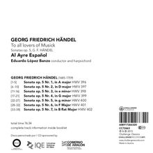 Georg Friedrich Händel (1685-1759): Triosonaten op.5 Nr.1-7, CD