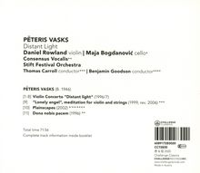 Peteris Vasks (geb. 1946): Violinkonzert "Distant Light", CD