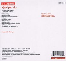 Vijay Iyer (geb. 1971): Historicity - Kulturspiegel Edition, CD