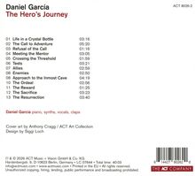 Albumtitel **The Hero's Journey** von **Daniel García** mit 13 Titeln und Gesamtkünstlerangaben. Enthält Designspezifikationen.