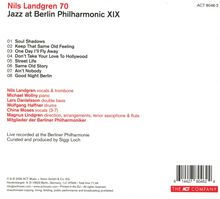 Titel: Nils Landgren 70 - Jazz at Berlin Philharmonic XIX. Songliste von 1 bis 8. Musiker aufgeführt. Aufnahme in Berlin.