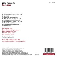 Júlio Resende: Fado Jazz, CD