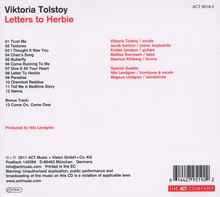 Viktoria Tolstoy (geb. 1974): Letters To Herbie, CD