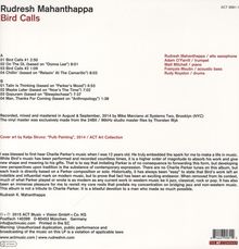 Rudresh Mahanthappa (geb. 1971): Bird Calls (180g), LP