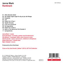 Janne Mark &amp; Arve Henriksen: Kontinent, CD